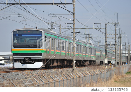 東北本線　栗橋ー東鷲宮　JR東日本　E231系1000番台　U515編成（小山） 132135766