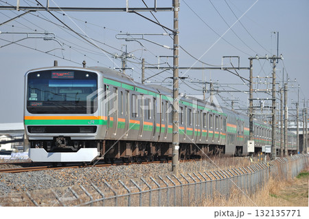 東北本線 栗橋ー東鷲宮 JR東日本 E231系1000番台 K-28編成(国府津) 東北本線 栗橋ー東鷲宮 JR東日本 E231系1000番台 K-28編成(国府津) 132135771