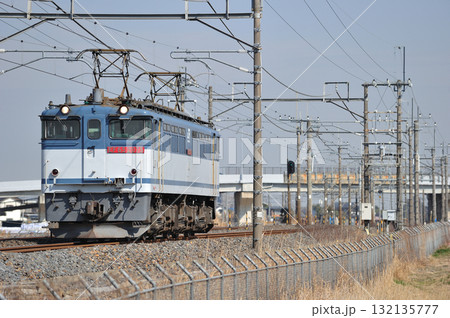 東北本線 栗橋ー東鷲宮 JR貨物 EF65-2075(新鶴見) 東北本線 栗橋ー東鷲宮 JR貨物 EF65-2075(新鶴見) 132135777