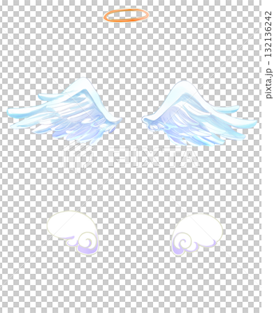 Angel wings and halo Angel wings and halo 132136242