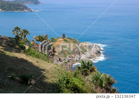 Tropical sea scenery on viewpoint phuket thailand. 132136347