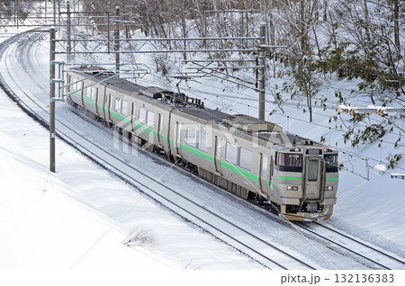千歳線 上野幌ー西の里(信) JR北海道 733系 B-109編成(札幌) 千歳線 上野幌ー西の里(信) JR北海道 733系 B-109編成(札幌) 132136383