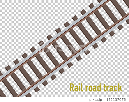 變形的鐵路插圖素材 132137076