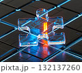 電子素材のジグソーパズルのピース 132137260