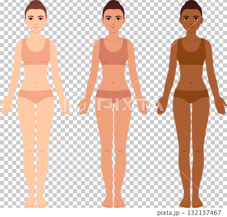 Female body chart template Female body chart template 132137467