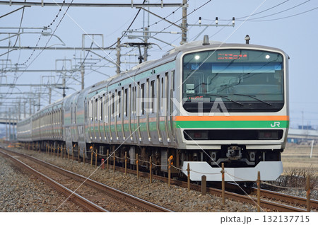 東北本線 栗橋ー東鷲宮 JR東日本 E231系1000番台 U503編成(小山) 東北本線 栗橋ー東鷲宮 JR東日本 E231系1000番台 U503編成(小山) 132137715