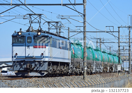 東北本線　栗橋ー東鷲宮　JR貨物　EF65-2086（新鶴見） 132137723