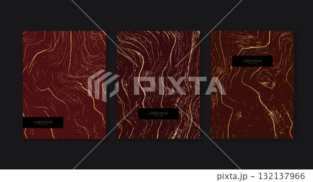 Red wood golden texture 132137966