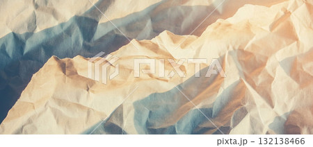 Blank vintage paper banner template featuring aged textures and warm colors for versatile use. 132138466