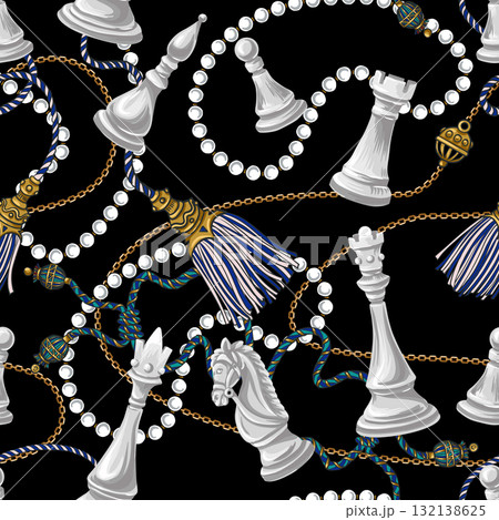 Elegant Seamless Chess Motif Vector Pattern...のイラスト素材 [132138625] - PIXTA