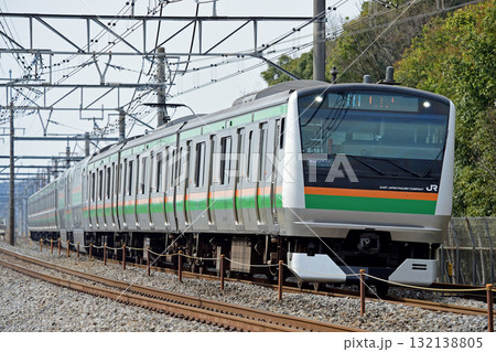 高崎線　岡部－本庄　JR東日本　E233系3000番台　E-15編成（国府津） 132138805