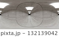 Minimalist concrete tunnel with overhead lights 360 vr panorama 132139042