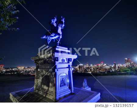仙台城跡（本丸跡）の夜景【宮城県仙台市】 132139157