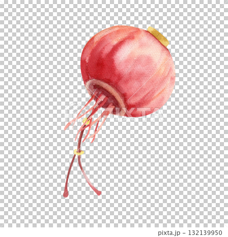 Chinese red lantern watercolor illustration. Hand drawn isolated traditional Spring festive light, Asian new year home decoration clipart for sticker,poster, card design Chinese red lantern watercolor illustration. Hand drawn isolated traditional Spring festive light, Asian new year home decoration clipart for sticker,poster, card design 132139950