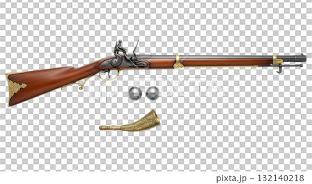 This mid century brown bess flintlock rifle showcases a long dark steel barrel with a bayonet lug, presenting fine craftsmanship and historical details in a striking way. This mid century brown bess flintlock rifle showcases a long dark steel barrel with a bayonet lug, presenting fine craftsmanship and historical details in a striking way. 132140218