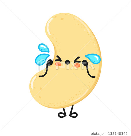 Cashew nut character crying experiencing sadness 132140543
