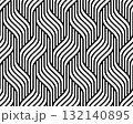 Black wavy lines simple pattern, seamless background 132140895