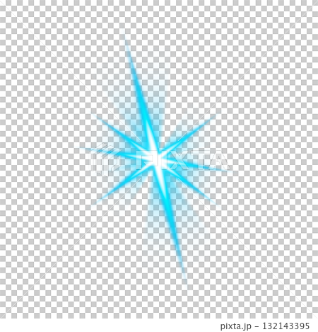 青い星の輝き(透過背景) 青い星の輝き(透過背景) 132143395