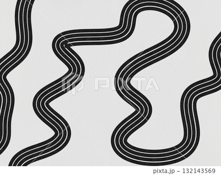 Abstract black white wavy line pattern background geometric design template card element minimalistic vertical horizontal 132143569
