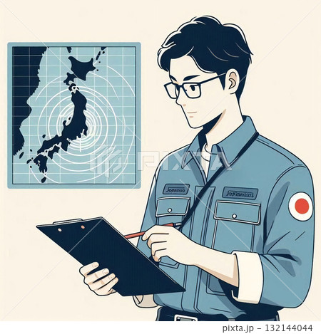 防災意識を高めるイメージイラスト/防災士・ボランティア・消防団・防災庁 防災意識を高めるイメージイラスト/防災士・ボランティア・消防団・防災庁 132144044