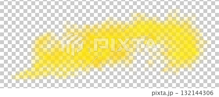 Bright yellow smoke cloud trail on transparent background with realistic puff explosion effect and chemical spray Bright yellow smoke cloud trail on transparent background with realistic puff explosion effect and chemical spray 132144306