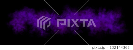 Violet mist wave with smoky texture on transparent background blending in mystical soft abstract horizontal composition Violet mist wave with smoky texture on transparent background blending in mystical soft abstract horizontal composition 132144365