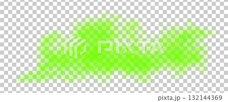 Vibrant green smoke cloud trail on transparent background with realistic puff explosion effect and chemical spray Vibrant green smoke cloud trail on transparent background with realistic puff explosion effect and chemical spray 132144369