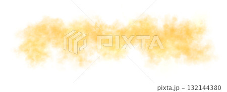 Orange mist wave with smoky texture on transparent background blending softly in warm glowing horizontal composition 132144380