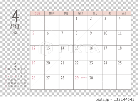 April 2026 Simple Write-In Calendar 132144543