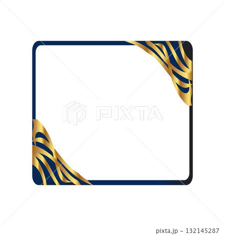 luxury simple and elegant blue gold portrait certificate border for graduation luxury simple and elegant blue gold portrait certificate border for graduation 132145287