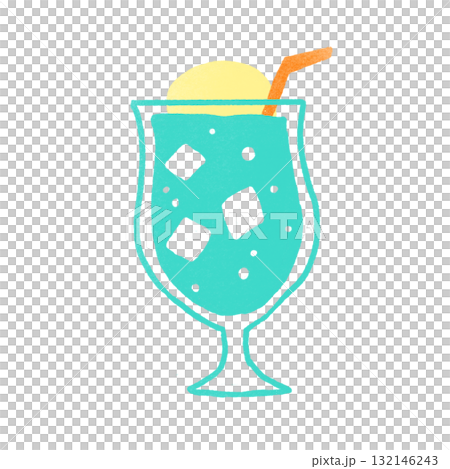 郵票式奶油蘇打水插圖 132146243