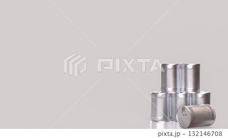 The Food can on white Background for Business concept 3d Rendering. The Food can on white Background for Business concept 3d Rendering. 132146708