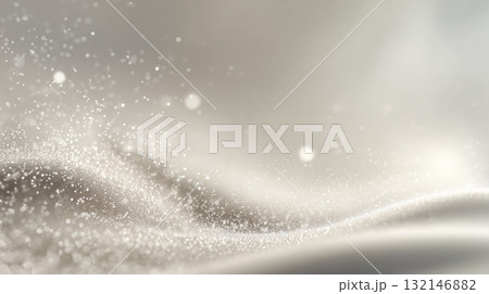 プラチナの光：清らかな粒子が舞う抽象背景 132146882