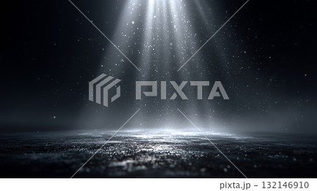 ダークステージ：スポットライトと舞い散る粒子 132146910