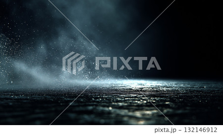 ダークステージ：スポットライトと舞い散る粒子 132146912