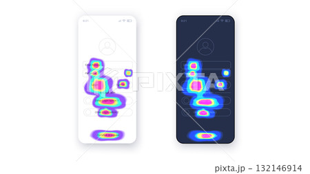 Mobile app heatmap Mobile app heatmap 132146914