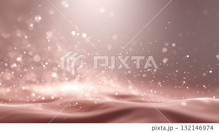ローズゴールドの夢:柔らかな光と粒子のロマンチック背景 ローズゴールドの夢:柔らかな光と粒子のロマンチック背景 132146974