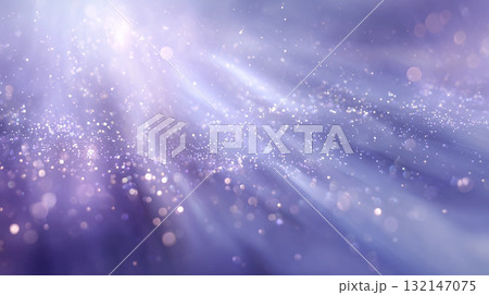 神秘のラベンダー：高貴な光芒と粒子の抽象背景 132147075