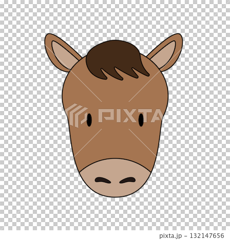 Horse's face illustration 132147656