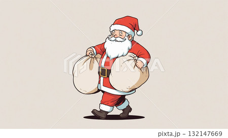 サンタクロースのイラスト サンタクロースのイラスト 132147669