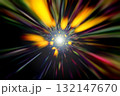 宇宙空間のワープをイメージした背景素材（ワームホール ・ブラックホールのイメージ） 132147670