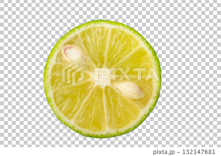 Sliced sudachi on a transparent background (png) 132147681