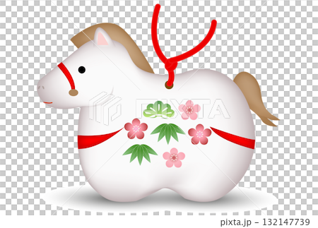 午　年賀状　干支　アイコン 132147739