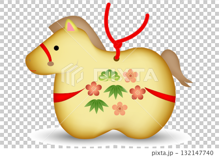 Horse New Year's card zodiac icon 132147740