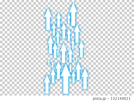 3d illustration of countless abstract blue light arrows moving upwards in a technology concept 3d illustration of countless abstract blue light arrows moving upwards in a technology concept 132148021