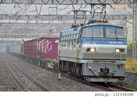 東海道本線 平塚 JR貨物 EF66-129(吹田) 東海道本線 平塚 JR貨物 EF66-129(吹田) 132148386