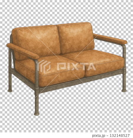 Industrial style sofa illustration Industrial style sofa illustration 132148527