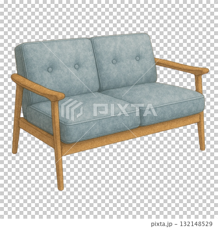 Scandinavian style sofa illustration Scandinavian style sofa illustration 132148529