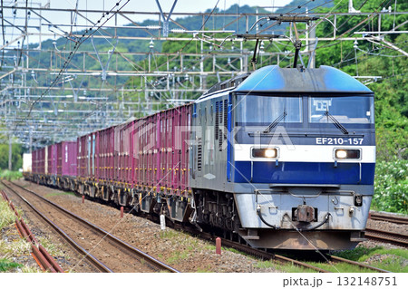 東海道本線 二宮-国府津 JR貨物 EF210-157(新鶴見) 東海道本線 二宮-国府津 JR貨物 EF210-157(新鶴見) 132148751