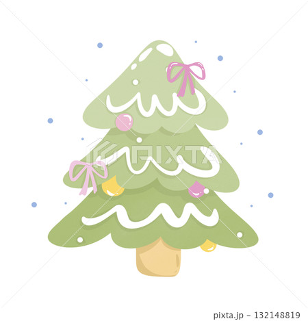 Christmas tree with snow 132148819